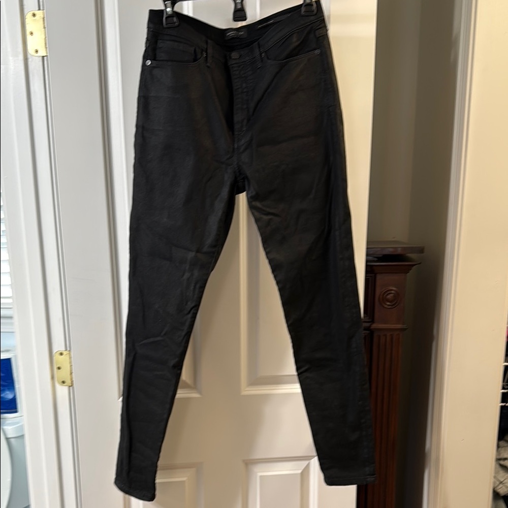 Banana Republic - High - Rise Skinny Black Coated High-Waisted Jeans.  29 Tall.